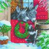 CRYSTAL ART Kit Diamond Painting 30x30cm Christmas Donkeys