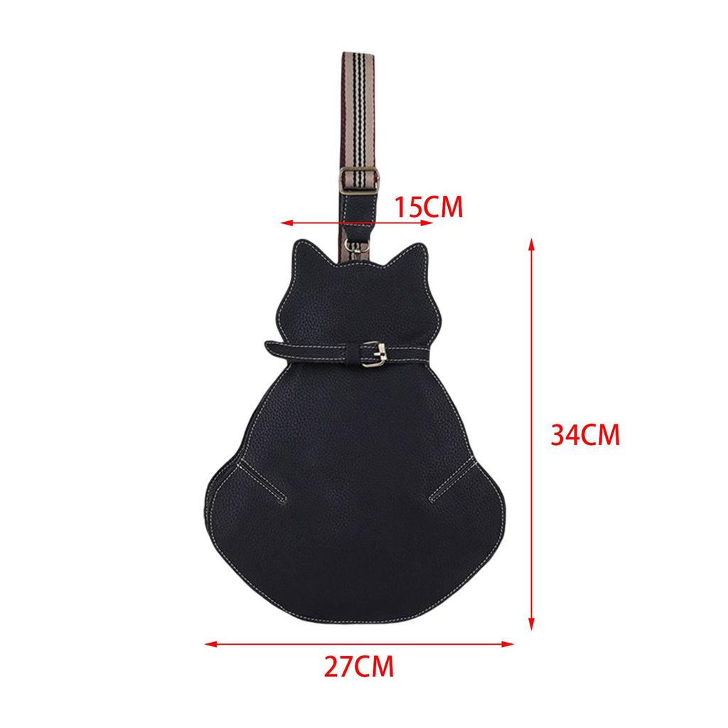 Сумки-слинг для женщин Crossbody Искусственная кожа Милый дизайн в форме кошки Легкая сумка на плечо Сумка Сумка на грудь для спортзала на открытом воздухе