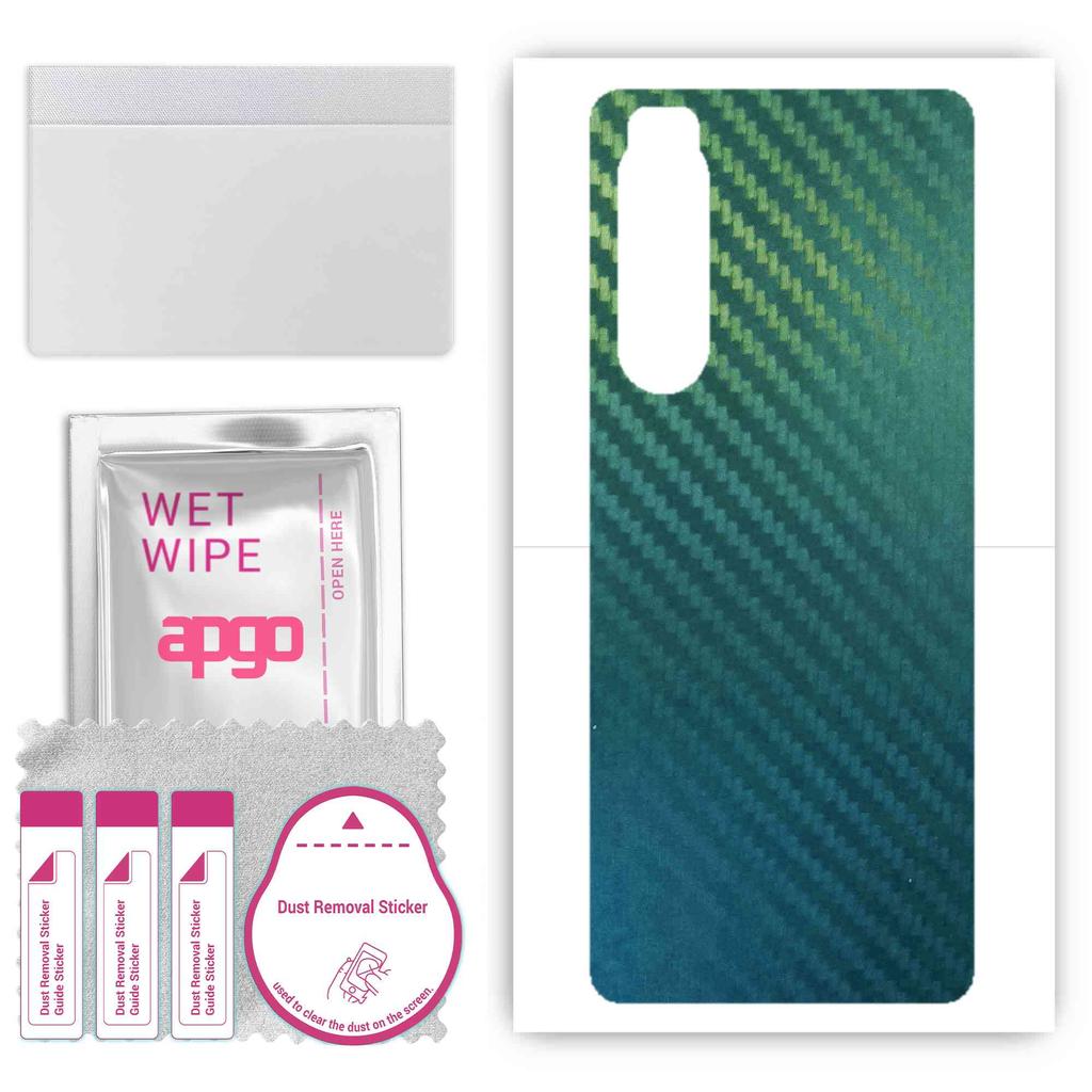 apgo Защитная наклейка на заднюю панель, совместимая с Sony Xperia 5 III, пленка, фольга, винил - Pattern Carbon Chameleon CAKA1