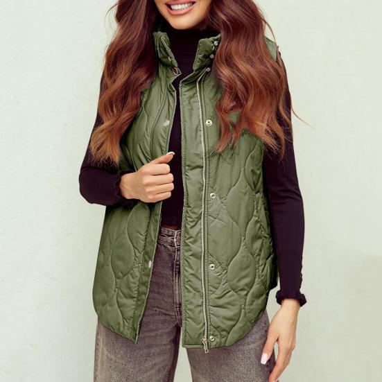 Женский зимний хлопковый жилет с отложным воротником, толстая безрукавка, утепленная верхняя одежда с