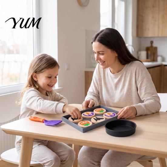 Interactive Holiday Toys 3D Printed Halloween Cookie Toy, Simulated Bakery Food Playset for Kids Toy Set Pretend Play And Seasonal Tabletop Decoration