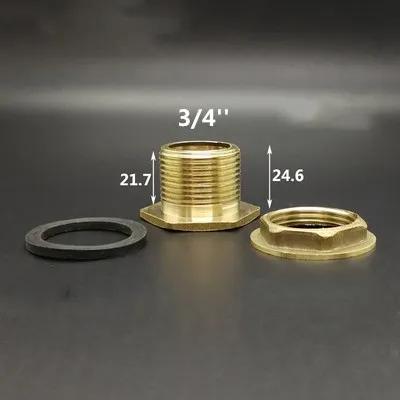 Различные 1/2" 3/4" 1" BSP Резьбовые Латунные Фитинги-Переходники для Подключения к Резервуару для Воды, Фитинги для Отверстий в Резервуаре, Соединители, Адаптеры для Дома и Сада, Сливные Фитинги
