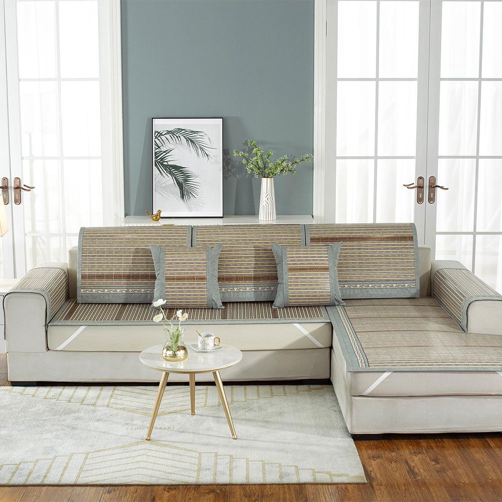 Бамбуковый коврик, диванная подушка, летний ледяной шелк, летний коврик, диванная подушка, бамбуковый коврик в китайском стиле, подушка из ротанга, подушка для стула