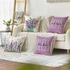 Throw Pillow Covers 16x16 Inch Set of 4,Lavender Home Sweet Purple Pillow Cases for Couch Sofa Outdoor Home Decorations