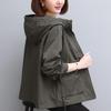 Mom's High-End Women's Hooded Jacket - New 2024 Spring/Autumn Casual Loose Fit