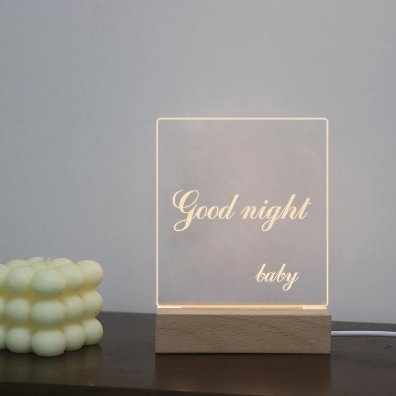 15cm Dimmable Tricolor Wooden Base with LED Lights, Acrylic Plexiglass Epoxy Resin Display Stand, USB Powered for 3D Night Light