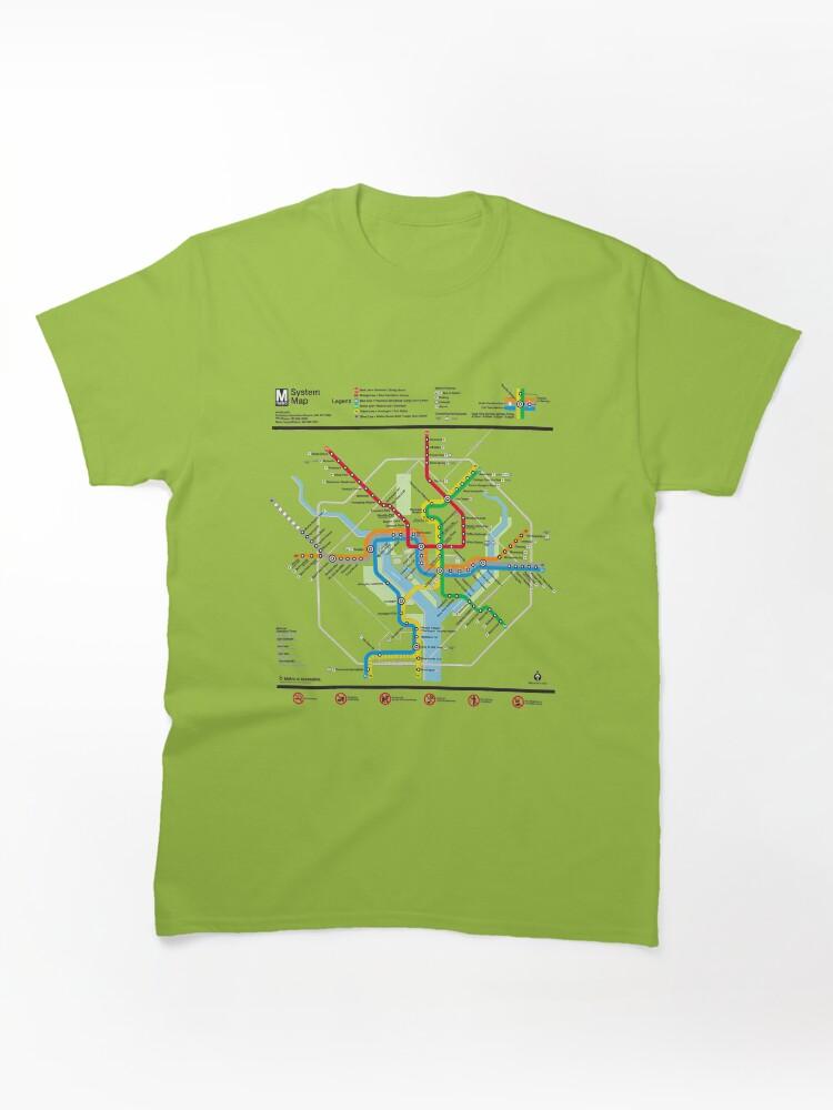 Metro Washington DC Metro Map Silver Line Classic T-Shirt