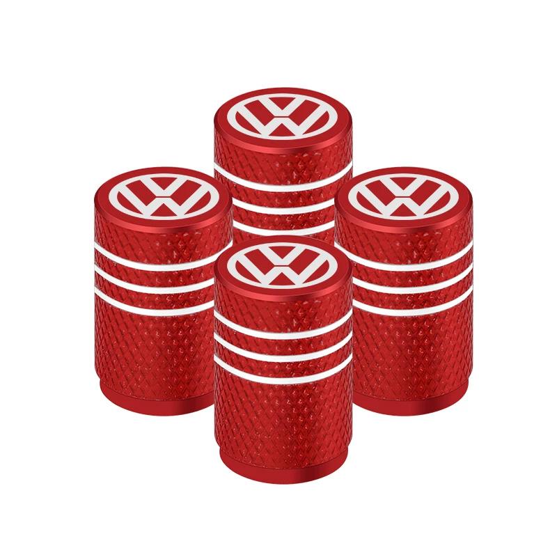Для VOLKSWAGEN VW 4 шт. Колпачки на ниппель колеса автомобиля Алюминиевые колпачки на стержень колеса для Volkswagen GOLF MK6 Polo Tiguan VW GTI CADDY