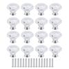 16Pcs Crystal Glass Cabinet Knob Diamond Shape 40mm Drawer Cupboard Handle Pull