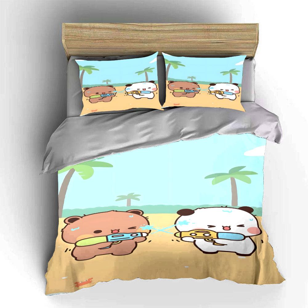"Playful bears' beach splash" Bedding sets Duvet covers Pillowcases(1* Duvet Cover 2* Pillowcases without duvet insert)