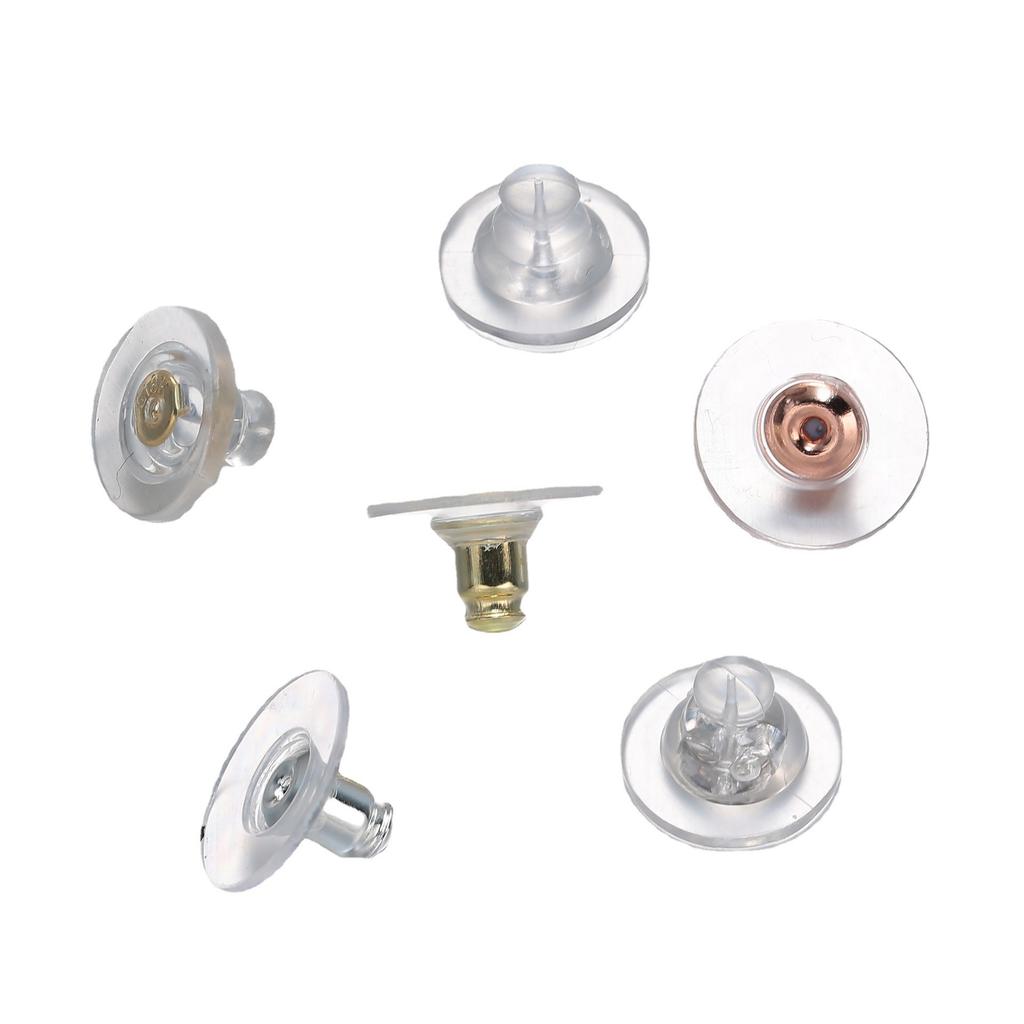 Lan Guang 12mm 1000Pcs Copper+Rubber Earring Stoppers Stopper Stud Supplies DIY Jewelry Findings Making Accessories