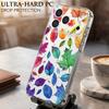 Чехол для iPhone 17 Pro Max Чехол iPhone 16 Pro Max 15 14 13 11 17E 16E Цветочный принт с листьями Ударопрочный Прозрачный Мягкий ТПУ Силиконовый Чехол