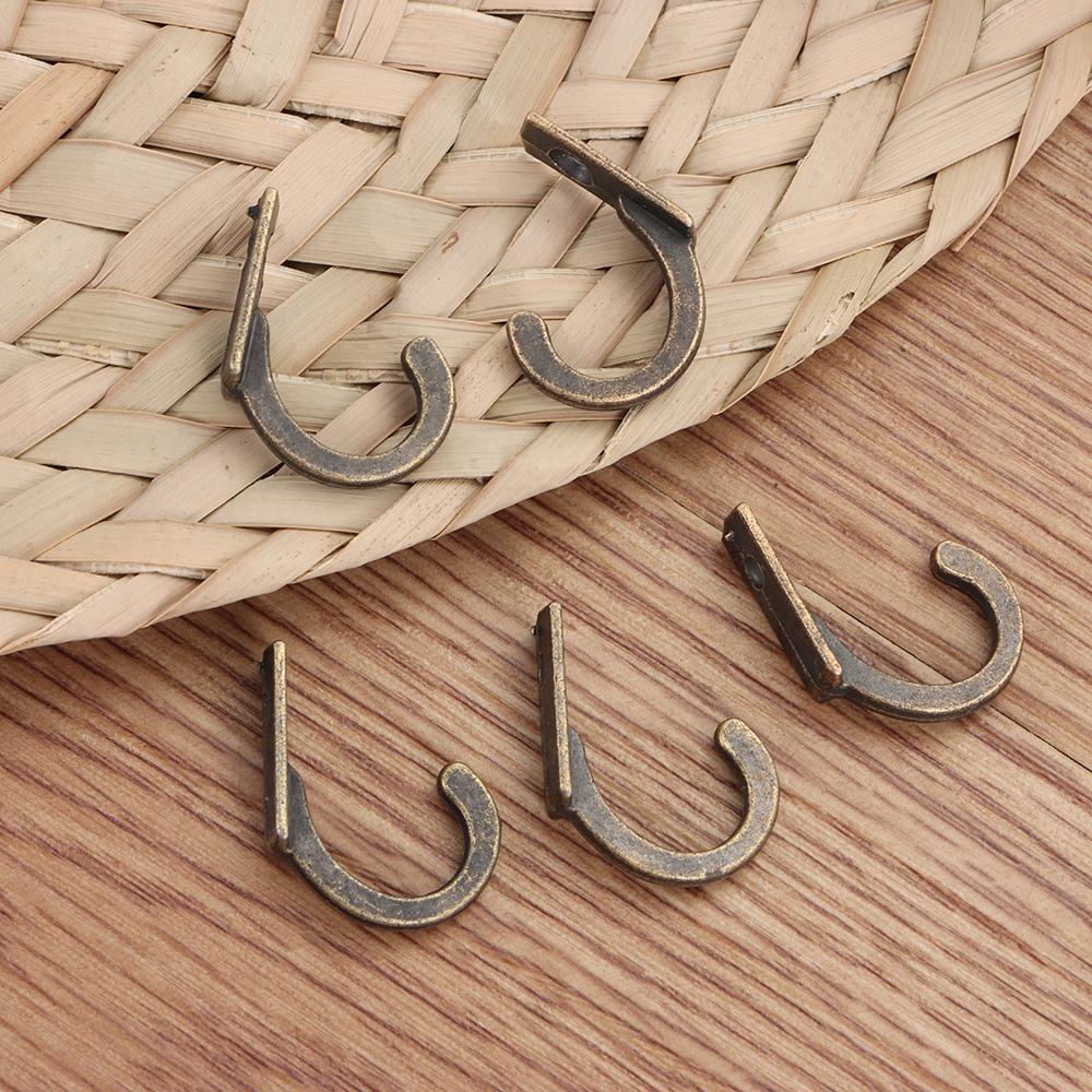 Shelf Storage Clothes Towel Organizer Coat Hanger Single Prong Hook Wall Door Metal Antique Hooks