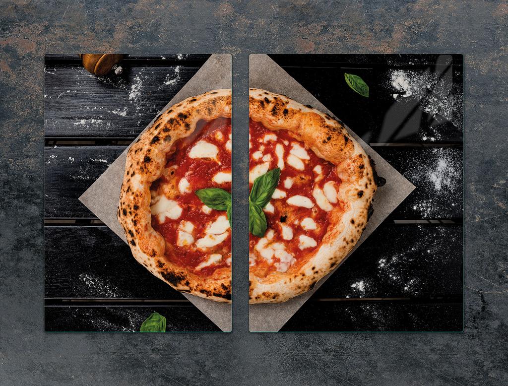 SZKLANA PŁYTA OCHRONNA DESKA 75x52 PIZZA