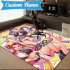 Custom Name Fantasy Night Trio K-Pop Rug for Living Room, Game Rooms, Office, Bedroom, Floor Mat Playful Design, fan gifts Christmas decor