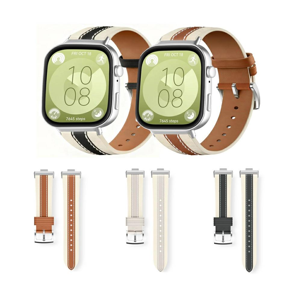 Соответствующий цвету ремешок из натуральной кожи для Huawei Watch Fit 4 Pro/4/3 Быстросъемный ремешок для часов