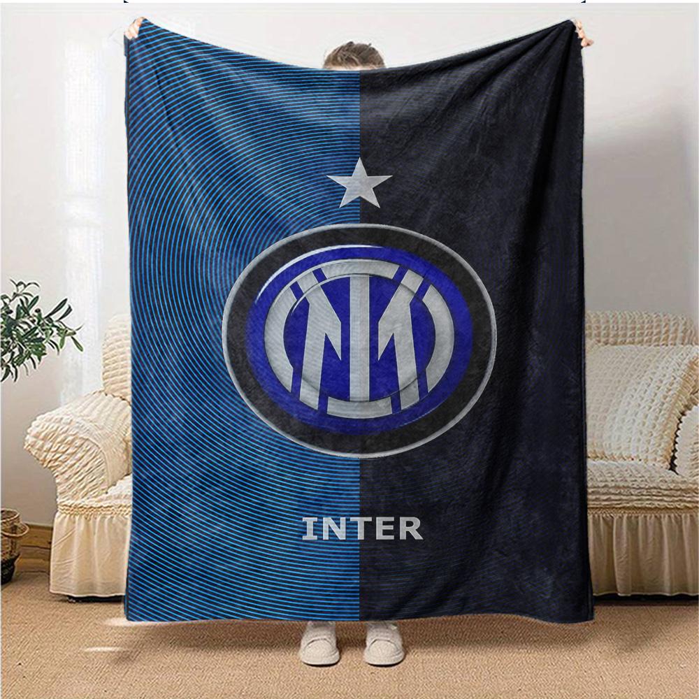 1pc Internazionale Milano Blanket, Gift, for Men and Women, Soft Blanket, Good for Sofa Bed Couch Travel, Lightweight Flannel Blanket