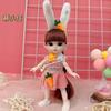 30 см Douluo Mainland Little Five Dance Rabbit Кукла Принцесса Костюмированная Кукла Подарок На День Рождения Девочка Игрушка