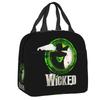 Custom Wickeds Musical Movie Insulated Lunch Bags for Camping Travel Waterproof Cooler Thermal Bento Box Women Kids