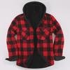 Men's Layered Hooded Plaid Shirt - Warm Thick Long Sleeve for Autumn & Winter