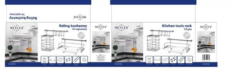 Reling Kuchenny 10 Elementowy Metlex Mx-4540 Srebrny