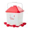 19L Automatic Chicken Waterer, 6 Water Ports, Automatic-Fill Water Cup, Automatic Gravity Waterer with Convenient Handle Sealed Rubber Ring,