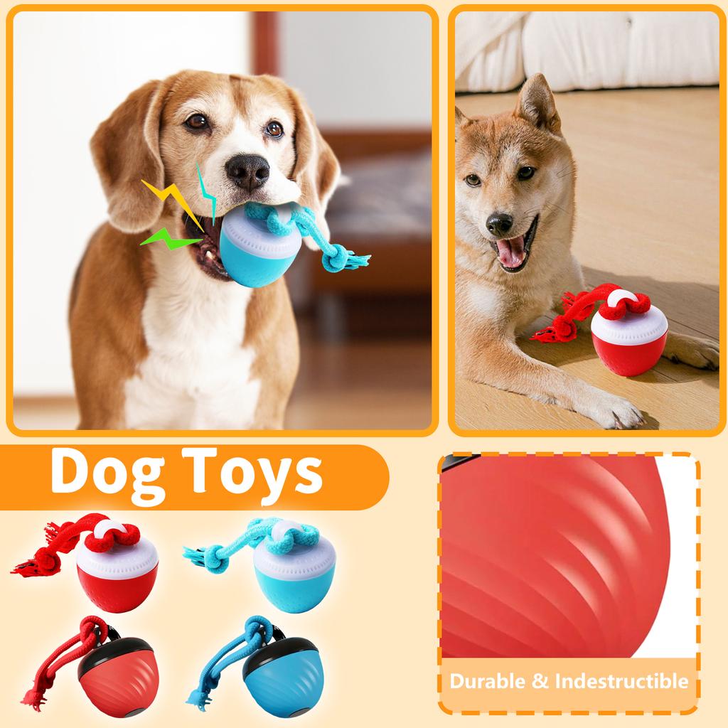 Intelligent Bites Resistant Teasing Dog Ball Grinding Sound Toy , Intelligent Rolling Ball For Electric Dogs To Relieves Boredom And Roll