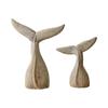 Fin Sculpture, Wooden Figurine, Table Decoration, Carved Ornament Model for Hallway, Home Shelf