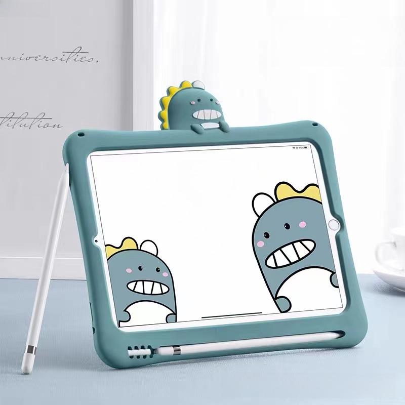 Силиконовый защитный чехол для iPad 9/Air 4 со слотом для стилуса - Мультяшный дизайн для планшетов 10,9 дюйма, 10-го поколения, а также Mini 5/6