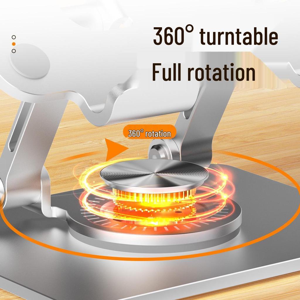 Aluminum Alloy Folding Rotating Tablet Stand with Heat Dissipation for Live Streaming and Gaming