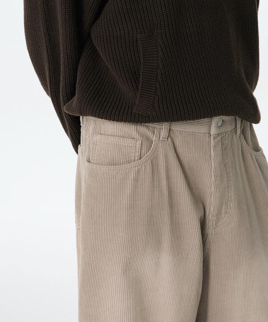 MUSINSA STANDARD Big Brush Wide Corduroy Pants [Light Beige]