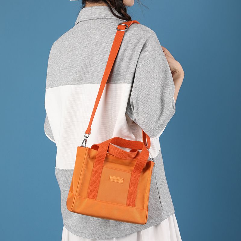 Маленькая женская большая сумка на молнии, холщовая женская сумка, холщовая маленькая сумка для покупок, портативная маленькая сумка для хранения книг для девочек