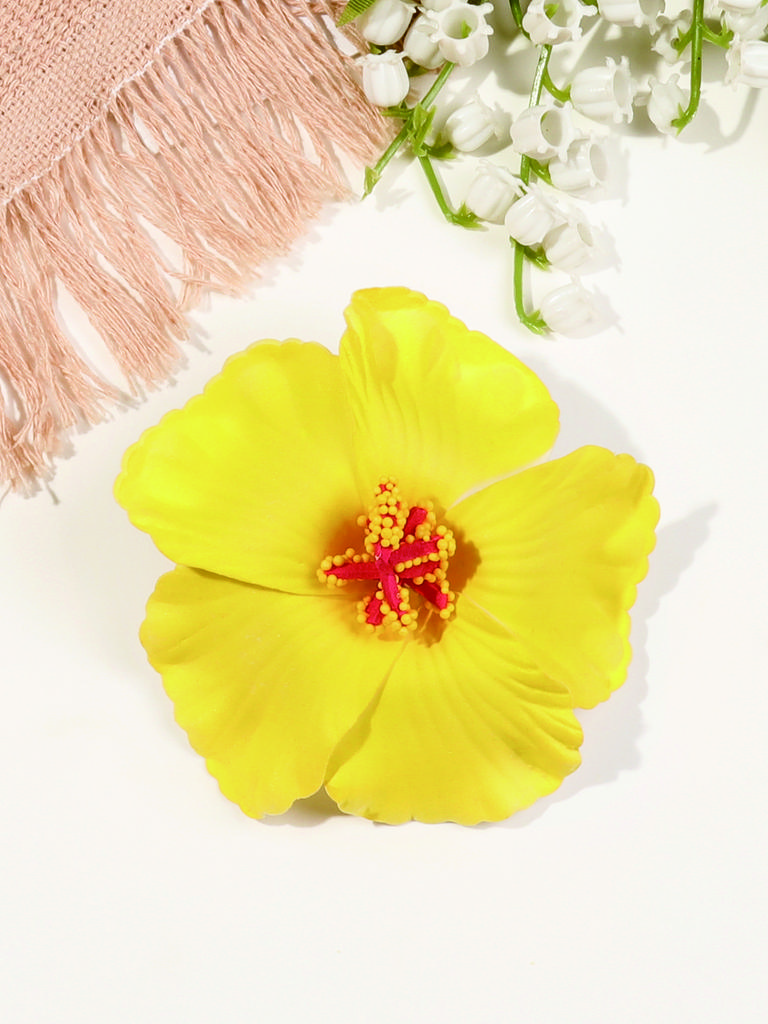 Искусственные заколки для волос с тропическими цветами для отдыха на море, свадебные аксессуары для волос, 6 шт. заколок для волос с гавайскими цветами для пляжной вечеринки