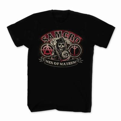 SOA, Люди хаоса. Футболка мужская подарочная Sons of Anarchy, летняя хлопковая футболка унисекс с коротким рукавом и круглым вырезом, новая, S-3XL