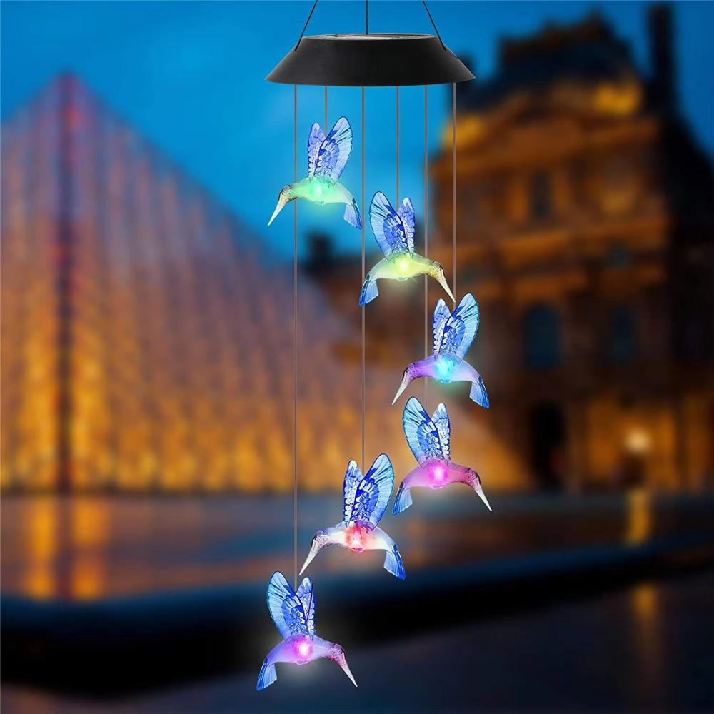 Solar Power Generation Solar Lighting Lamp Plastic Outdoor Wind Chimes Portable Wind Chimes