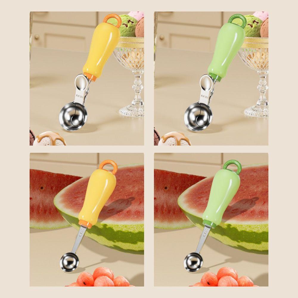 Creative Press Ice Cream Scoop Non-Stick Ice Cream Digger Easy Release Fruit Ball Spoon Home Use