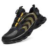 Men's Safety Shoes Steel Toe Anti-puncture Work Shoes Man And Safety Sneaker Rotating Button Lighweight Men's Work Shoes