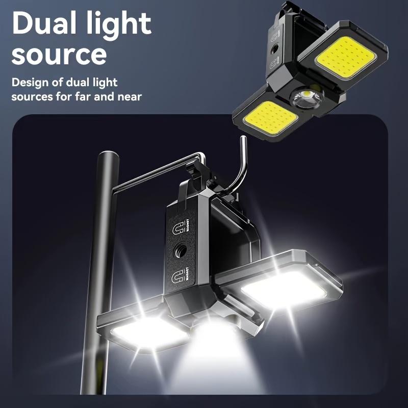 Multifunctional Double-sided COB Light, Magnetic Outdoor Camping Portable Keychain Light
