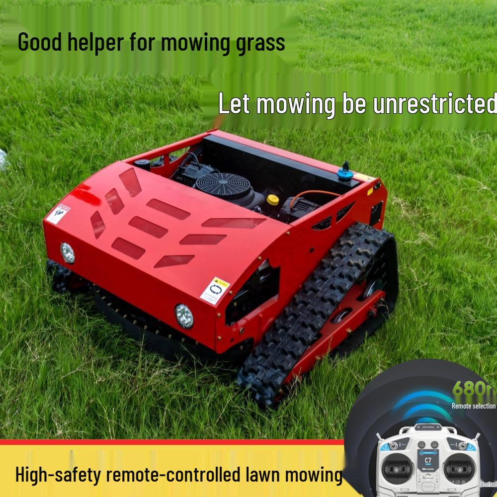 Crawler Lawn Mower: Automatic Grass Shredder for Agricultural Orchards, Multi-functional and Export Ready