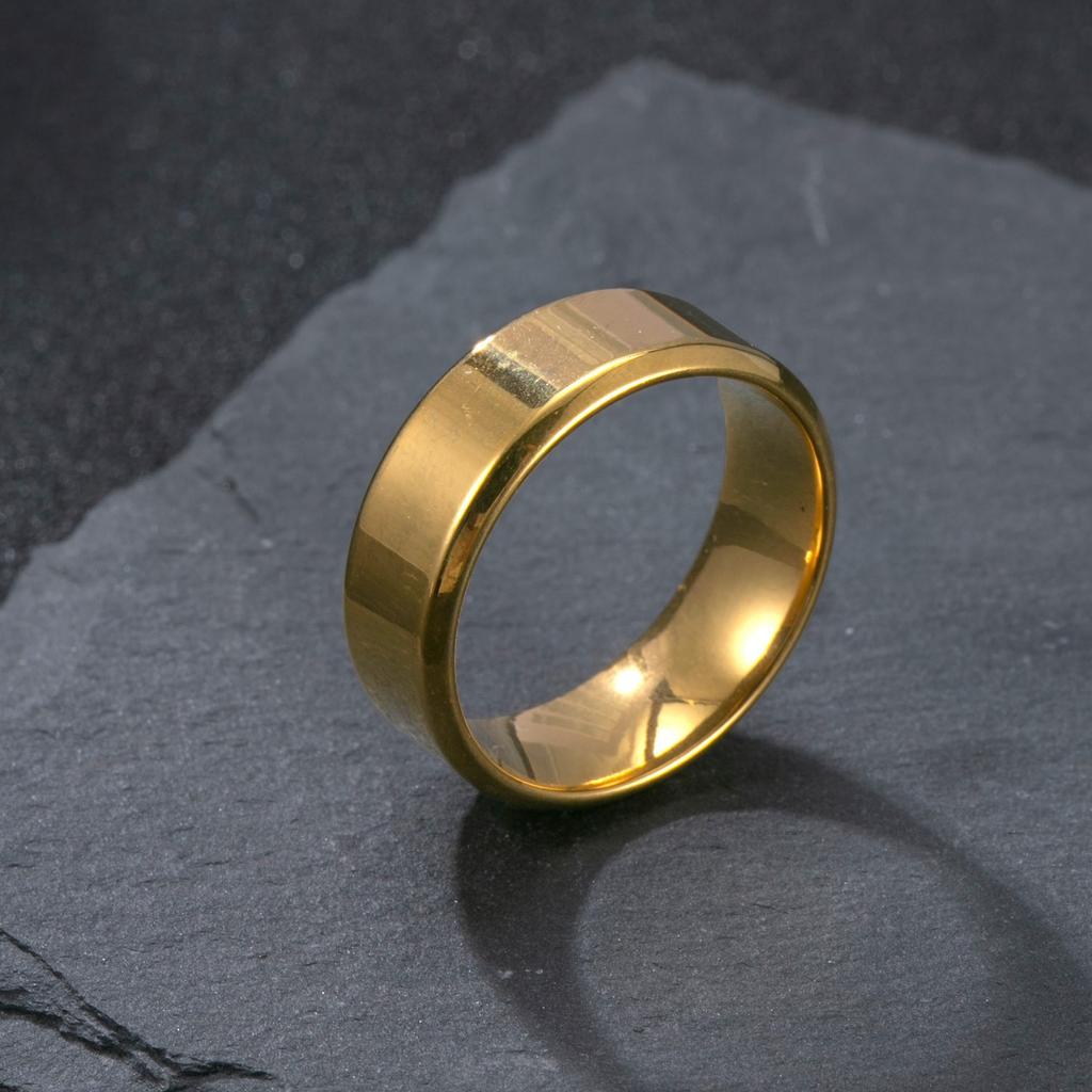 Новое кольцо из титановой стали, литое, трехмерное, мужское кольцо, простое, с позолотой 18 карат, набор украшений из нержавеющей стали, фабрика
