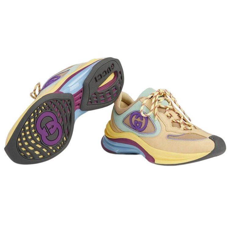Gucci RUN Низкие Повседневные Кроссовки Женские Желтые 746939 AAB62 9342