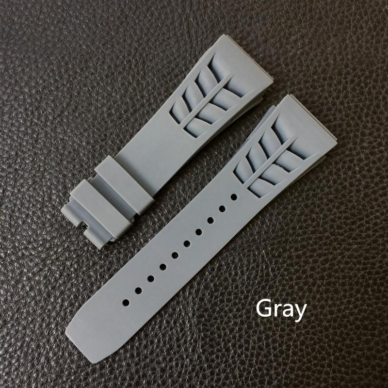 Красный, черный, зеленый, серый, оранжевый, желтый, белый, мягкий силиконовый резиновый ремешок для часов для часов Richard Watch Mille RM011 RM050, браслет с ремешком для экипажа