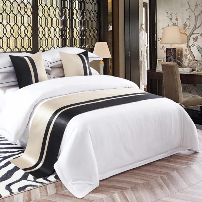 Европейский стиль бегунки роскошная вышивка кровать флаг бросить бегун свадебный номер отель украшение дома кровать хвост полотенце наволочка