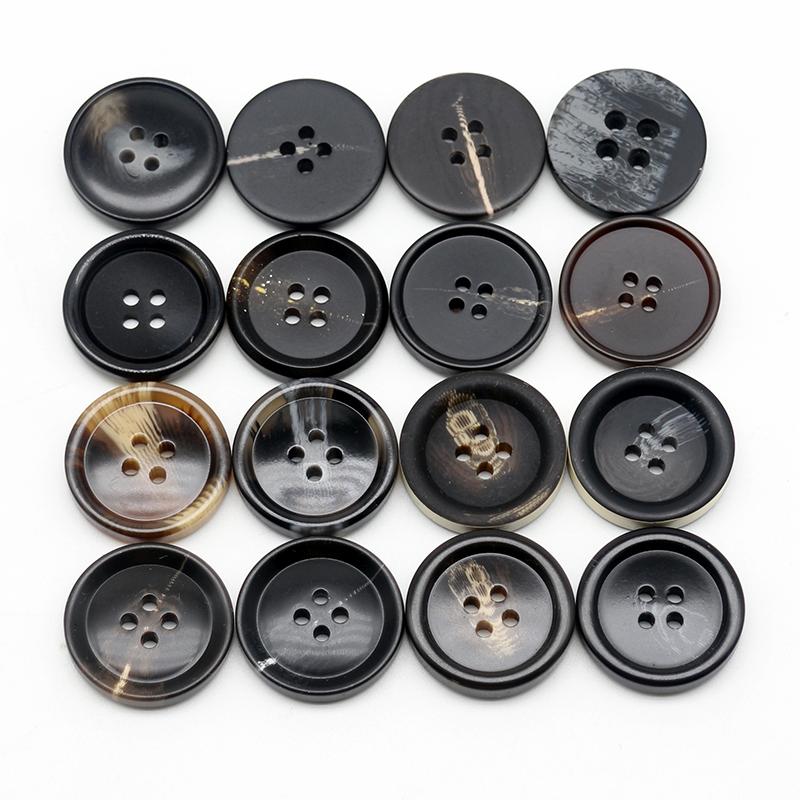 New 10Pcs Resin 4 Holes Buttons Sewing Accessories Size Complete For Clothing Decorative Plastic Buttons Handmade Diy