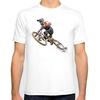 Worn Out Bike Men's T-shirts Skeleton Bicycle Short Sleeve Creative Cycling Art Tshirts Fashion Skull Desgin Top Streetwear Tees