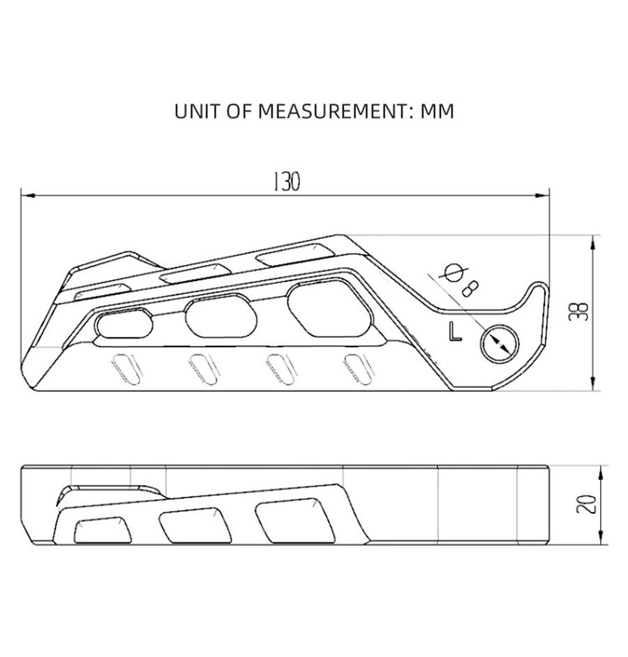 Задняя подножка для Yamaha NMAX155 / AEROX155 / NVX155 / XMAX300 / TMAX530 DS / DX