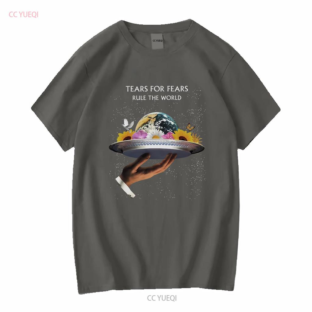Винтажная черная футболка Tears For Fears Rule the World винтажная стиранная повседневная универсальная унисекс дышащая эластичная модная