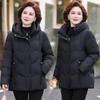 Зимняя одежда иностранный стиль короткая пуховая куртка женская бренд мама иностранный стиль белый утиный пух маленькая теплая куртка