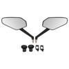 2pcs Handlebar Bike Mirror Scratch Resistant Glass Lens 360 Degree Ajustable Safe Rearview Mirror Fo