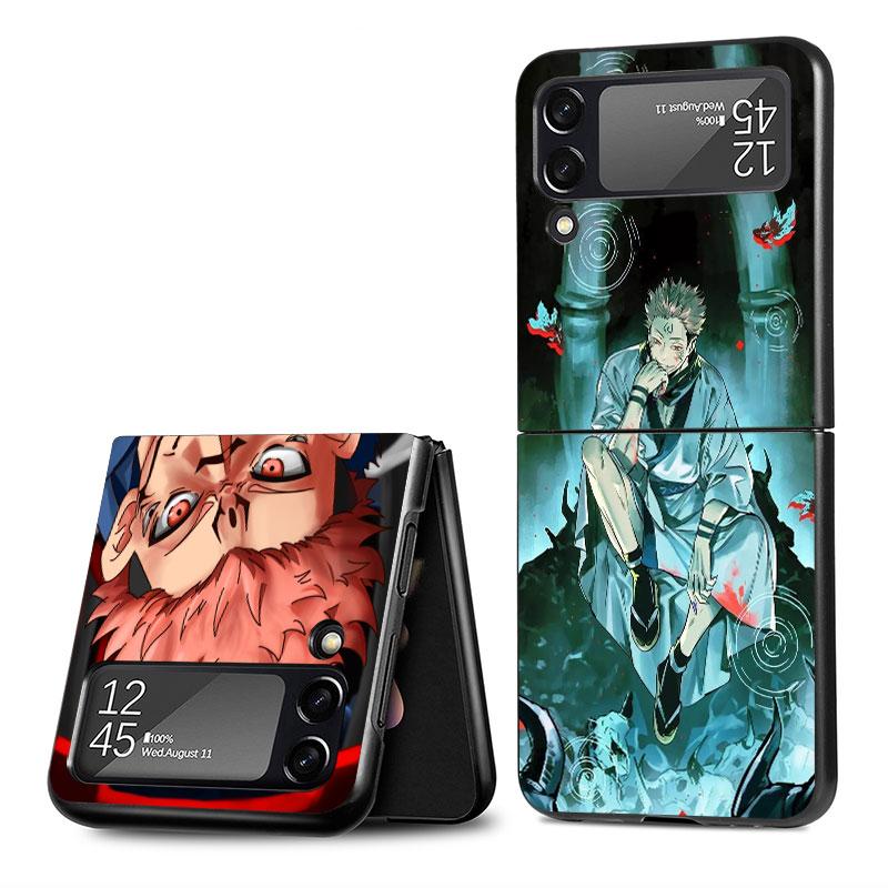 Черный чехол для телефона Samsung Galaxy Zflip3 Zflip Z Flip 3 5g Z Flip 4 Flip3 Zflip Flip4, чехол аниме Jujutsu Kaisen Yuji Bag